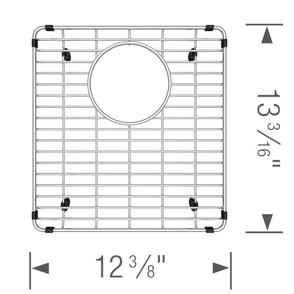 BLANCO Vintera 13.19-in x 12.38-in Stainless Steel Sink Grid