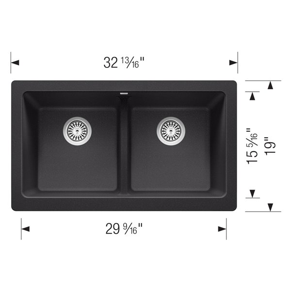 BLANCO Vintera Undermount Apron Front/farmhouse 33-in x 19-in Anthracite Double Equal Bowl Kitchen Sink