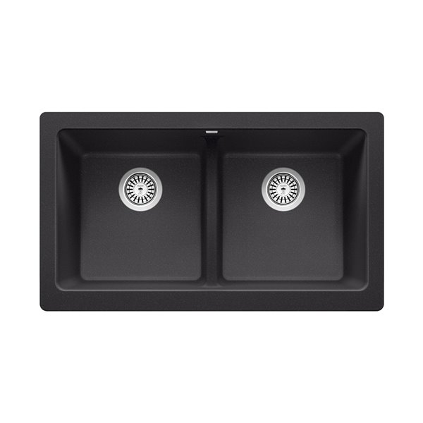 BLANCO Vintera Undermount Apron Front/farmhouse 33-in x 19-in Anthracite Double Equal Bowl Kitchen Sink