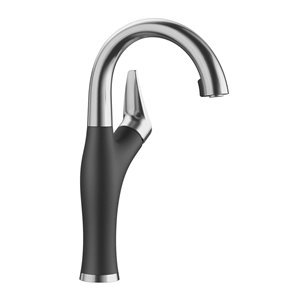 BLANCO Artona PVD Steel/anthracite 1-handle Deck Mount Bar And Prep Handle/lever Residential Kitchen Faucet