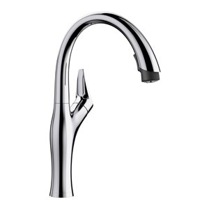 BLANCO Artona Chrome 1-handle Deck Mount Pull-down Handle/lever Residential Kitchen Faucet