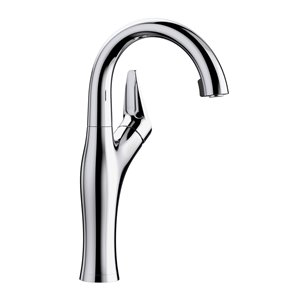 Robinet de de bar et préparation Artona chrome à 1 poignée à levier pour usage résidentiel de BLANCO