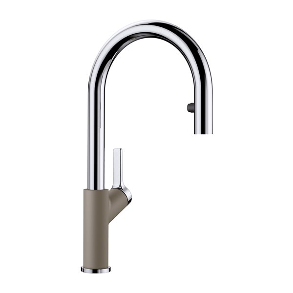 BLANCO Urbena Chrome/truffle 1-handle Deck Mount Pull-down Handle/lever Residential Kitchen Faucet