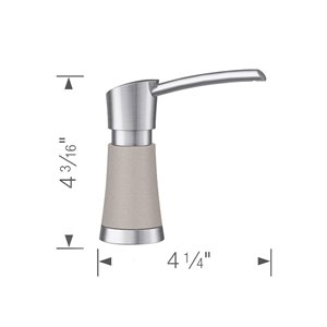Distributeur de savon et de lotion Artona, acier PVD/béton gris, de BLANCO