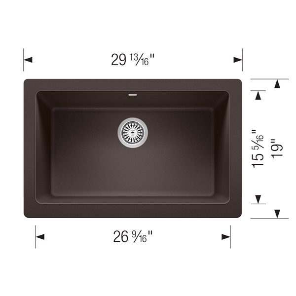 BLANCO Vintera Undermount Apron Front/farmhouse 30-in x 19-in Café Single Bowl Kitchen Sink