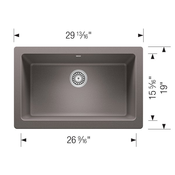 BLANCO Vintera Undermount Apron Front/farmhouse 30-in x 19-in Metallic Gray Single Bowl Kitchen Sink