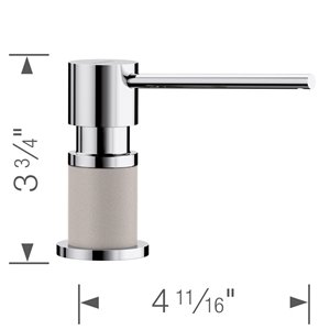 Distributeur de savon et de lotion Lato, chrome/béton gris, de BLANCO