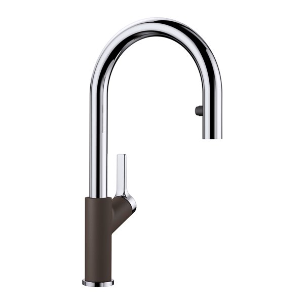 Robinet de cuisine Urbena chrome/café à 1 poignée à levier pour usage résidentiel de BLANCO