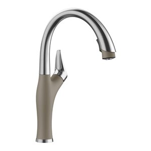 BLANCO ARTONA PVD Steel/truffle 1-handle Deck Mount Pull-down Handle/lever Residential Kitchen Faucet