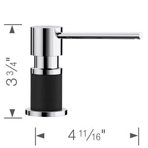 Distributeur de savon et de lotion Lato, chrome/noir charbon, de BLANCO