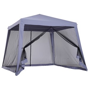 Outsunny 9.8-ft Square Grey Canopy, Grey