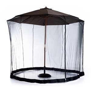 Outsunny 7.5-ft Black Umbrella Mosquito Netting with Zippered Door