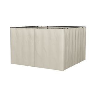 Jeu de panneaux latéraux de rechange pour abri-soleil universels Outsunny beige, 4 panneaux