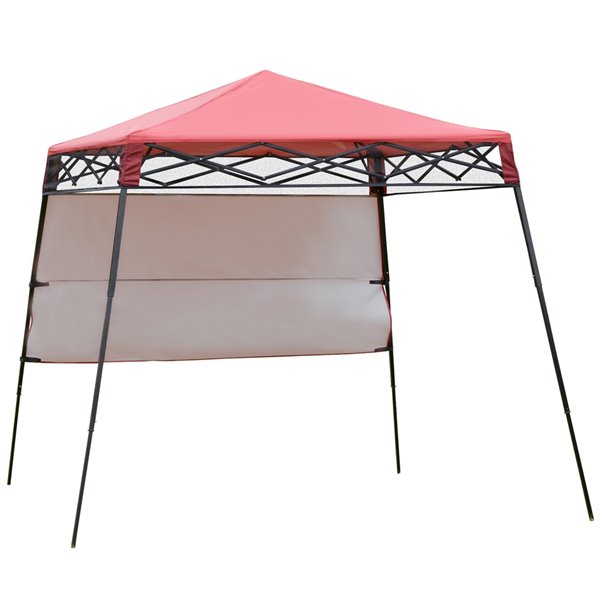 Outsunny 7.21-ft Square Red Pop-Up Canopy 84C-246RD | RONA