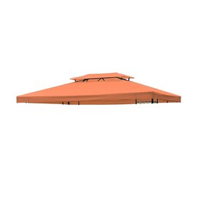 Outsunny Orange 10-ft x 10-ft Gazebo Replacement Canopy Top