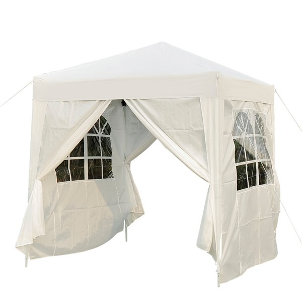 Outsunny 6.5-ft Square White Party Canopy