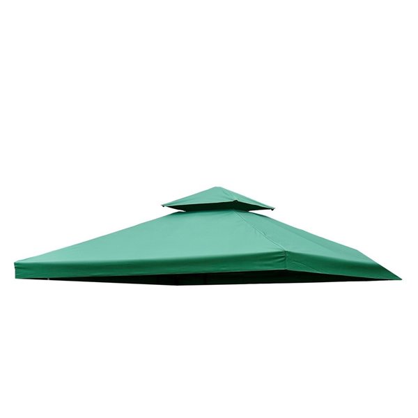 Toit de remplacement pour abri-soleil universel Outsunny vert 10 x 10 pi