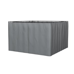 Outsunny Grey Universal Gazebo Replacement Privacy Sidewalls - 4-Panel