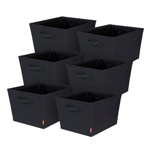 Grand panier de rangement en tissu avec poignées de Neatfreak, 6 pièces