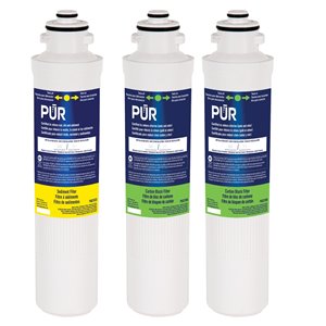 PUR Carbon Block Under Sink Replacement Filter - 3-Pack