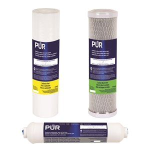 PUR Under Sink Carbon Block Replacement Filter - 3-Pack