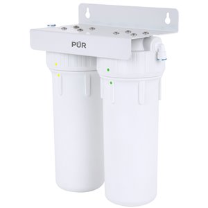 Système de filtration d'eau sous évier avec bloc de carbone à deux étapes par PUR