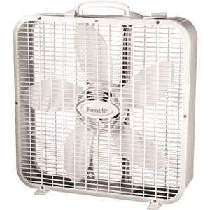 Ventilateur intérieur à caisson, blanc, 3 vitesses, 20 po, par Forest Air