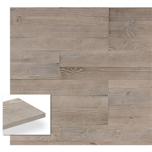 Planche décorative teinte en pin Weld de Timberwall, 1/2 po x 5 po, argent