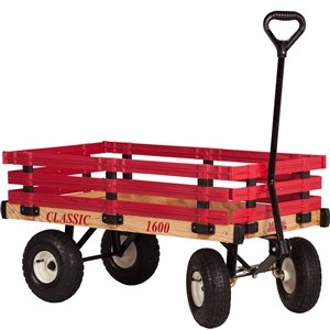 Millside Classic Kids 20-in x 38-in Wagon with Poly Racks