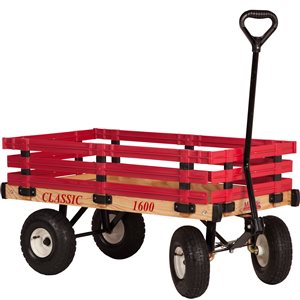 Chariot classique pour enfants 20 po x 38 po avec ridelles en poly par Millside