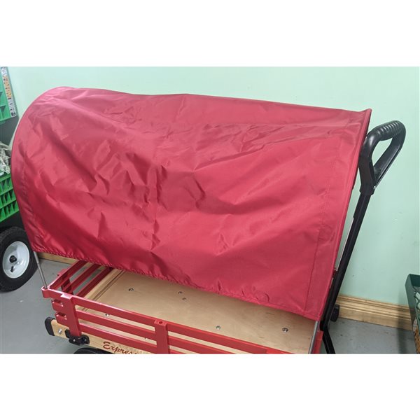 Auvent rouge pour chariot de 16 po x 34 po par Millside