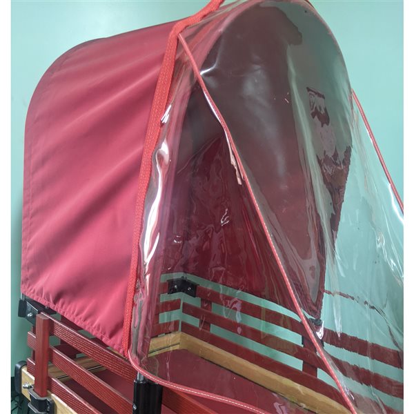Demi-auvent avec housse protectrice transparente pour chariot de 20 po x 38 po par Millside