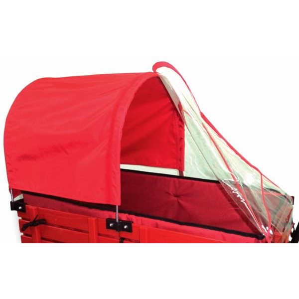 Demi-auvent avec housse protectrice transparente pour chariot de 20 po x 38 po par Millside