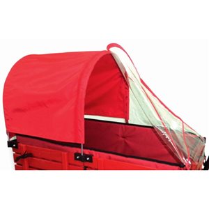Demi-auvent avec housse protectrice transparente pour chariot de 20 po x 38 po par Millside