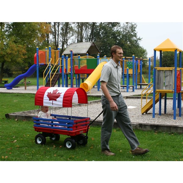 Millside Full Length Canada Flag Canopy and 20-in x 38-in Wagon with  Removable Poly Racks 4204 RONA