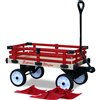 Chariot d'enfant en bois rouge avec patins, 16 po x 36 po