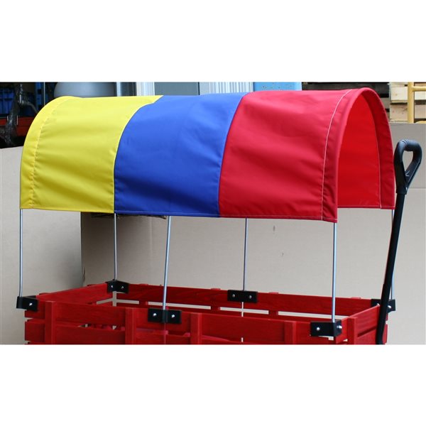 Millside Full Blue/Yellow/Red Canopy for 20-in x 38-in Deck Wagon