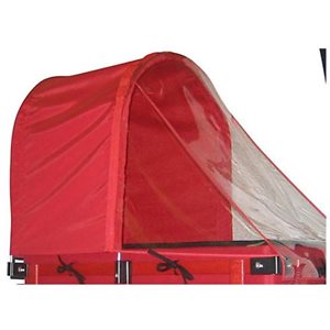 Demi-auvent avec housse protectrice transparente pour chariot de 16 po x 34 po par Millside