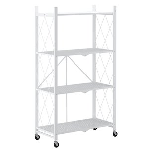 Étagère utilitaire en métal à 4 niveaux 27.95-in p. x 13.39-in l. x 49.6-in h. par WHI