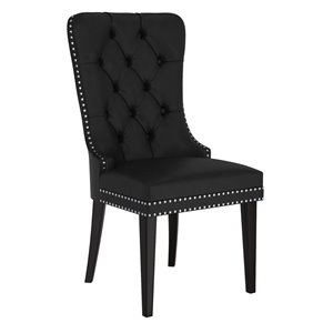 !nspire Transitional Faux Leather Upholstered Dining Chair (Wood Frame) - Set of 2