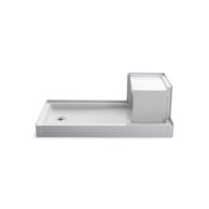 Base de douche en acrylique blanc Tresham de Kohler de 32 po L x 60 po l avec drain à gauche
