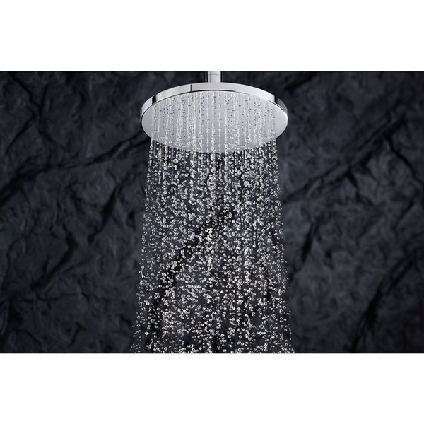 KOHLER Black 1-Spray 2.5 GPM (9.5 LPM) Rain Shower Head