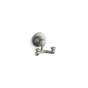 Crochet de serviette double en nickel brossé Bancroft de Kohler