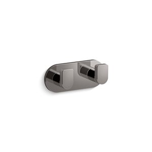 KOHLER Composed Double Vibrant Titanium Towel Hook