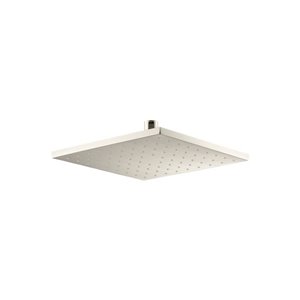 Pomme de douche carrée en nickel poli à 1 jet de 2.5 GPM (9.5 LPM) de Kohler