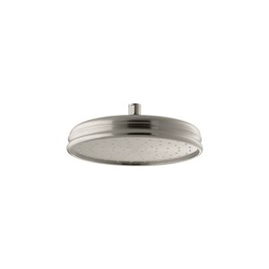 Pomme de douche ronde en nickel brossé à 1 jet de 2.5 GPM (9.5 LPM) de Kohler