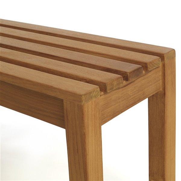 ARB Teak & Specialties Natural Teak Wood Freestanding 30-in Shower Seat ( ADA Compliant )