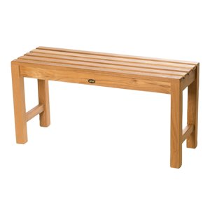 Siège de douche sur pied 36 po en bois de teck naturel par ARB Teck & Specialties (conforme à l'ADA)