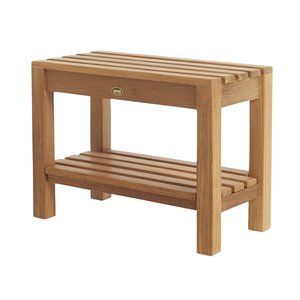 ARB Teak & Specialties Natural Teak Wood 24-in Freestanding Shower Seat ( ADA Compliant )