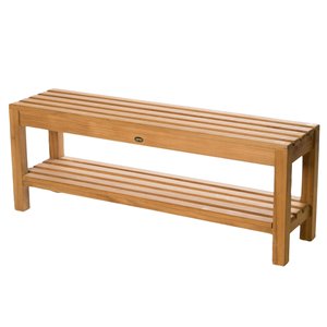ARB Teak & Specialties Natural Teak Wood Freestanding 47-in Shower Seat ( ADA Compliant )